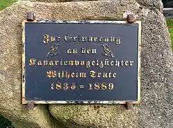 Plate at the memorial