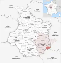 Map of Communauté de communes Les Trois Provinces