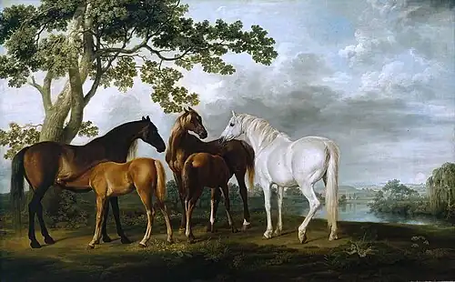 Mares and Foals in a Landscape (1763–68), oil on canvas, 102 x 162 cm., Tate Britain