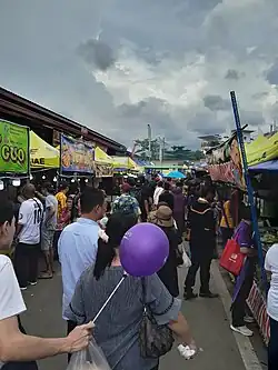 Various food stalls set-up for visitors during the Kaamatan celebration at KDCA