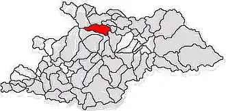 Location in Maramureș County