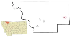 Location of Cut Bank, Montana