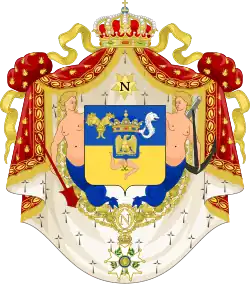 Grandes armes de Joseph Bonaparte (Roi de Naples) au début du règne