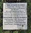 Grave of Revd Cyril E. Harris in the churchyard