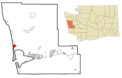 Location of Ocean City, Washington