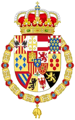 Royal Coat of Arms of Spain Version of 1924/1931 Used as Pretender and Head of the Royal House. (1941–1977)[14]