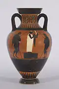 Musical competition, pseudo-Panathenaic amphora (500–485 BC)