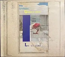 A surrealist painting of a human body with exposed muscle walking along a landscape