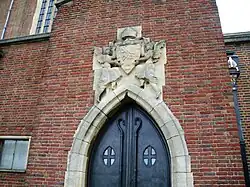 The “Bishop’s Entrance”/St Ursula's Porch with handles shaped like a bishop’s crozier