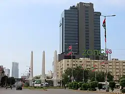 Teen Talwar is a major intersection in Clifton.