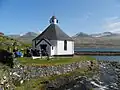 The octagonal church in Haldórsvík