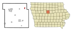 Location of Williams, Iowa