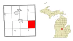 Location within Gratiot County