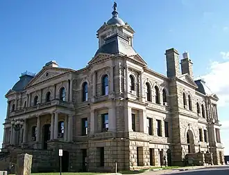 Harrison County Courthouse, built in 1894, is listed on the National Register of Historic Places