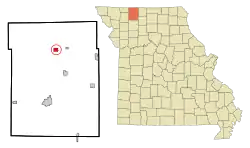 Location of Eagleville, Missouri