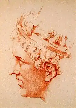 Head of a young man à l'antique