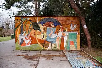 Mosaic „Im Café“ by Leherb