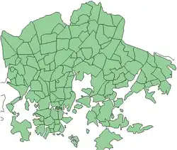 Position of Siltasaari within Helsinki