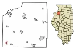 Location of Alpha in Henry County, Illinois.