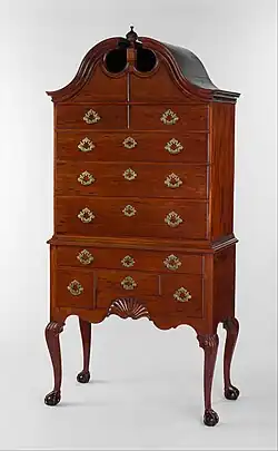 High Chest of Drawers, American, 1750–90