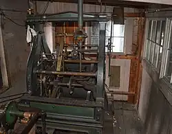 The Seth Thomas no. 14 clock mechanism, as it appeared in March 2018, prior to restoration