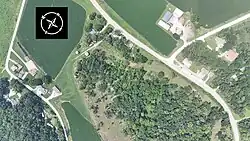 An aerial view of Honey Creek on July 13, 2025