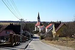 View towards the church