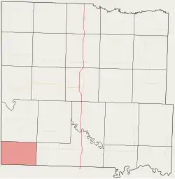 Location in Bates County