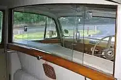 Glass division in 1950 Humber Pullman MkII