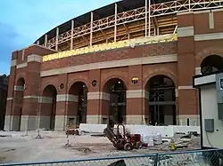Ground view, Gate 21 Plaza construction