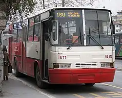 A Turkish bus with folding doors
