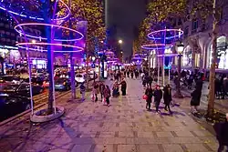 Illuminations on the Champs-Élysées.