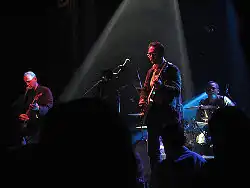 The Sea and Cake at Webster Hall in 2007. From left: Sam Prekop, Archer Prewitt and John McEntire.