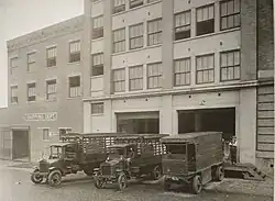 The Rockwood shipping department in 1918, one year before it burned down.