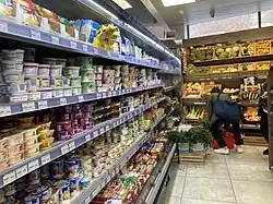 Refrigerated aisle of a Polish shop