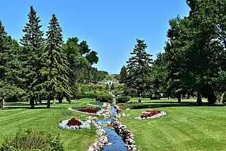 The International Peace Garden at the Canada-United States border in the RM of Boissevain-Morton