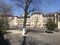 The school viewed from Roma Street