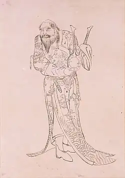 Sketch of Chousama, understood not to be in Kakzaki Hakyōs own hand[13]