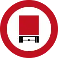 Vehicles transporting hazardous materials prohibited