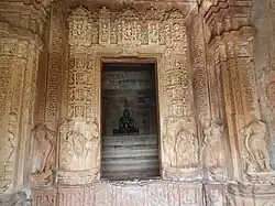 Chandela-era statue of Adinatha in the sanctum