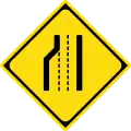 Left lane ends
