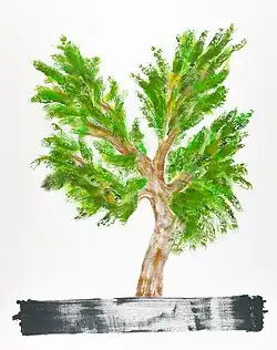 Mi-août, 1996, acrylic on canvas