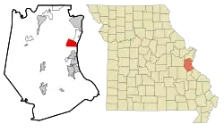 Location of Barnhart, Missouri