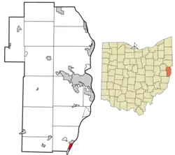 Location of Tiltonsville in Jefferson County, Ohio