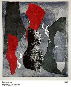 Untitled (monotype) 35 × 37 cm, 1963