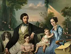 Image 3Pietro Stanislao Parisi with family, by Giuseppe Tominz, 1849