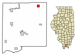 Location of New Burnside in Johnson County, Illinois