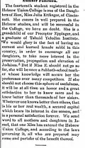 1875 article describing Julia Ettlinger, female student at Hebrew Union College, as a potential female rabbi