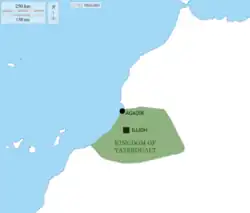 A map show the kingdom of Tazeroualt