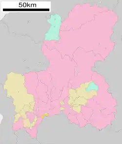 Location of Kasamatsu in Gifu Prefecture